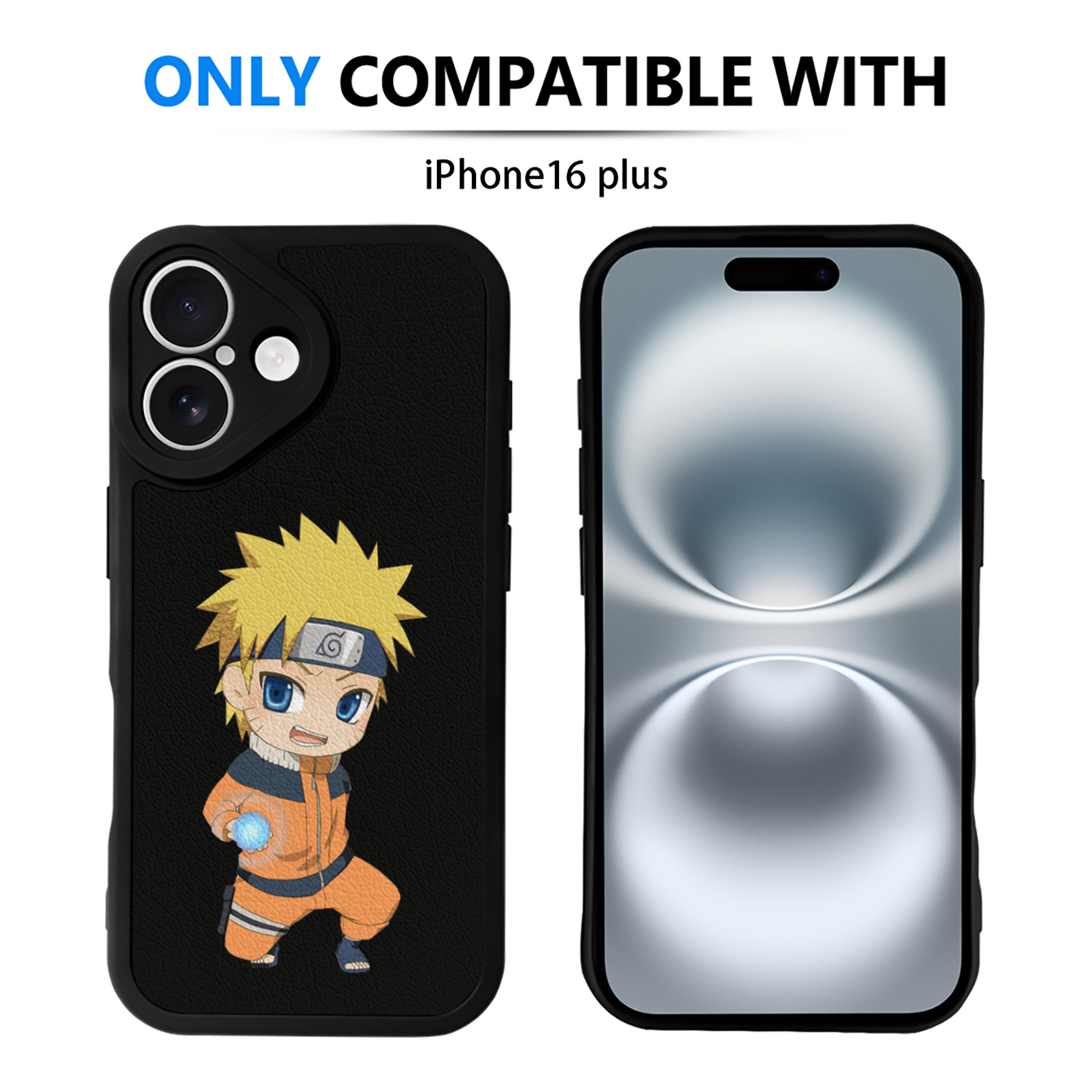 （画像用） NARUTO -ナルト- うずまき ナルト Uzumaki Naruto 【iPhone 16シリーズ対応】シリコンスマホケース（レザー調） 材質：シリコン